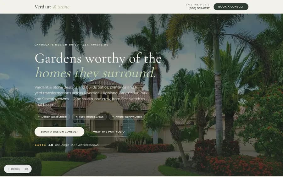 Design-Build — Verdant & Stone website design