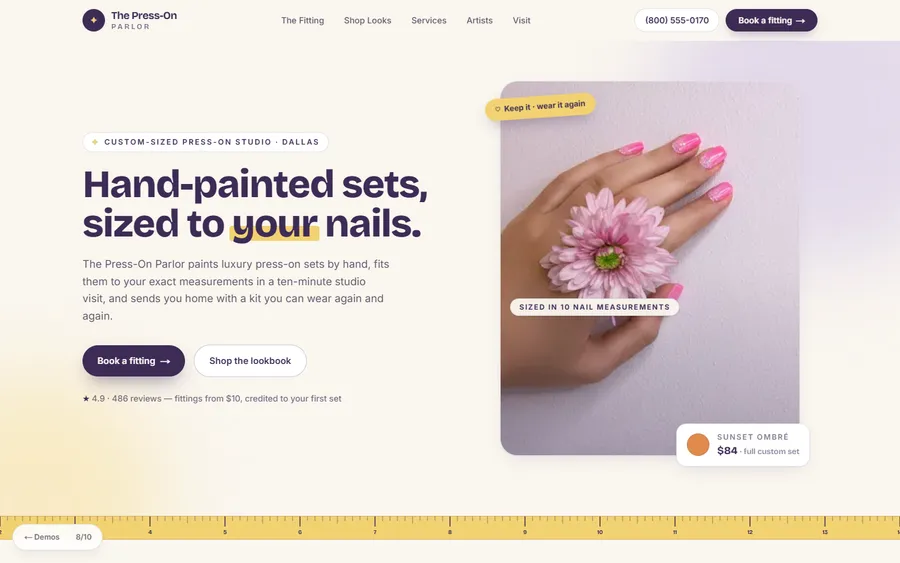 Keepsake Shop — The Press-On Parlor website design