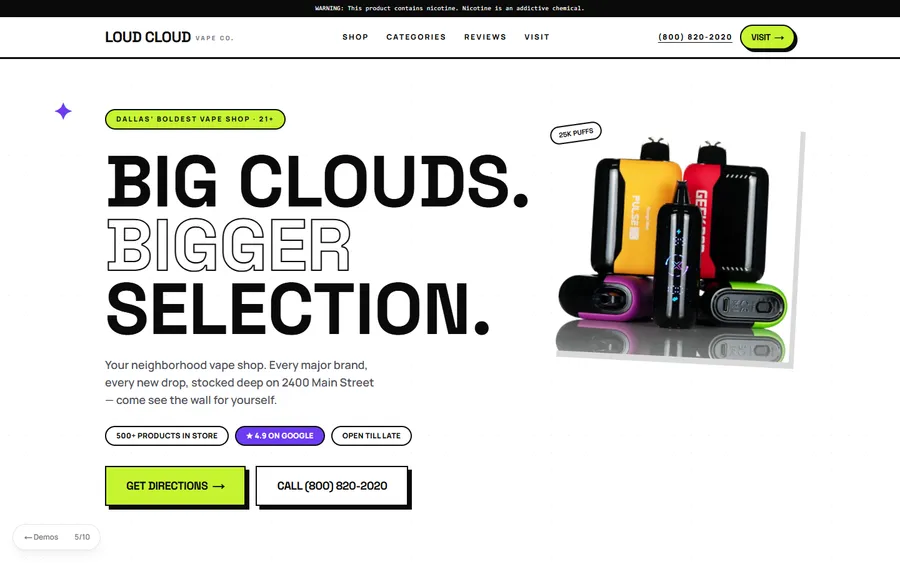Bold — Loud Cloud Co. website design