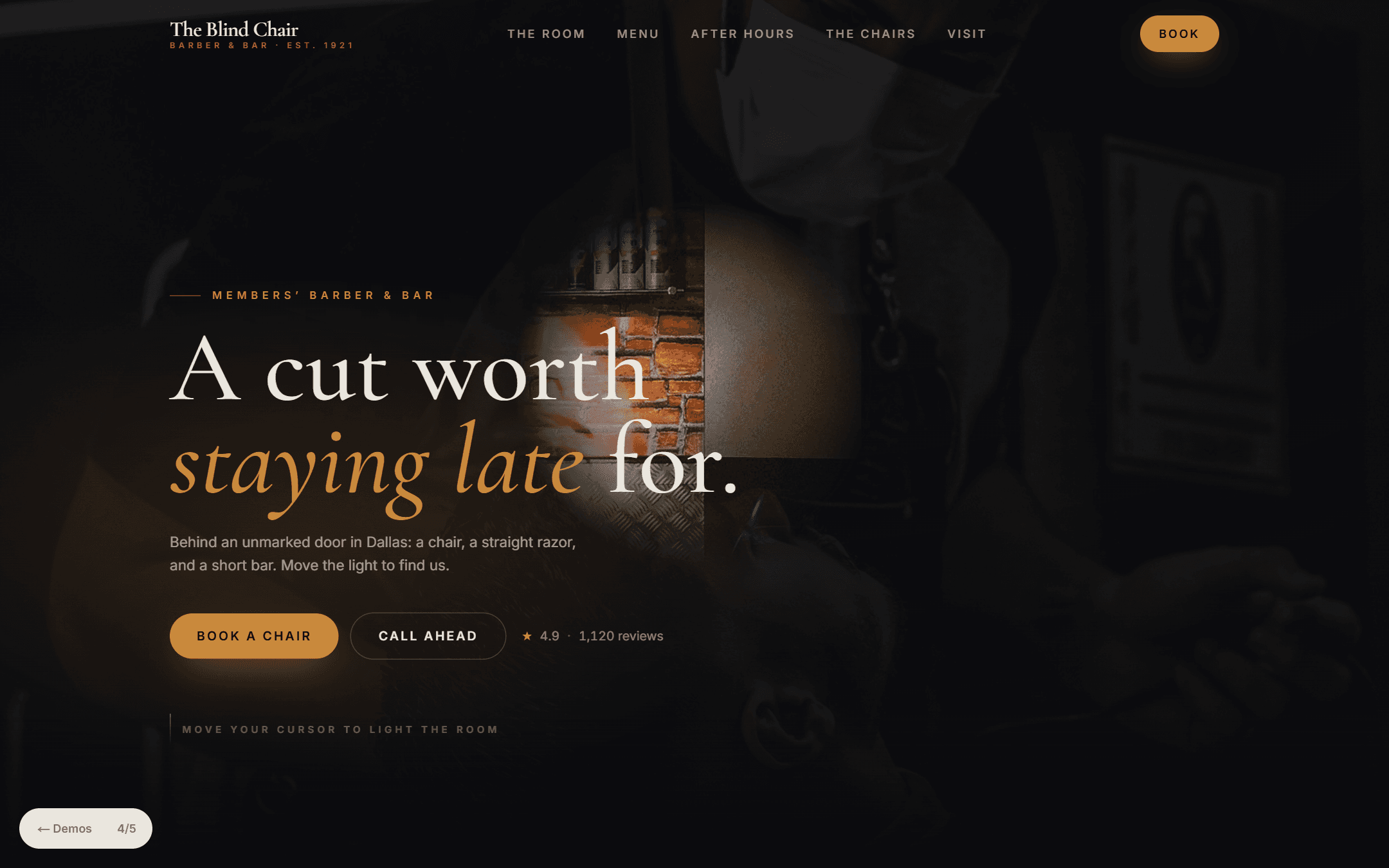 Barbershop website design by Praxium Labs