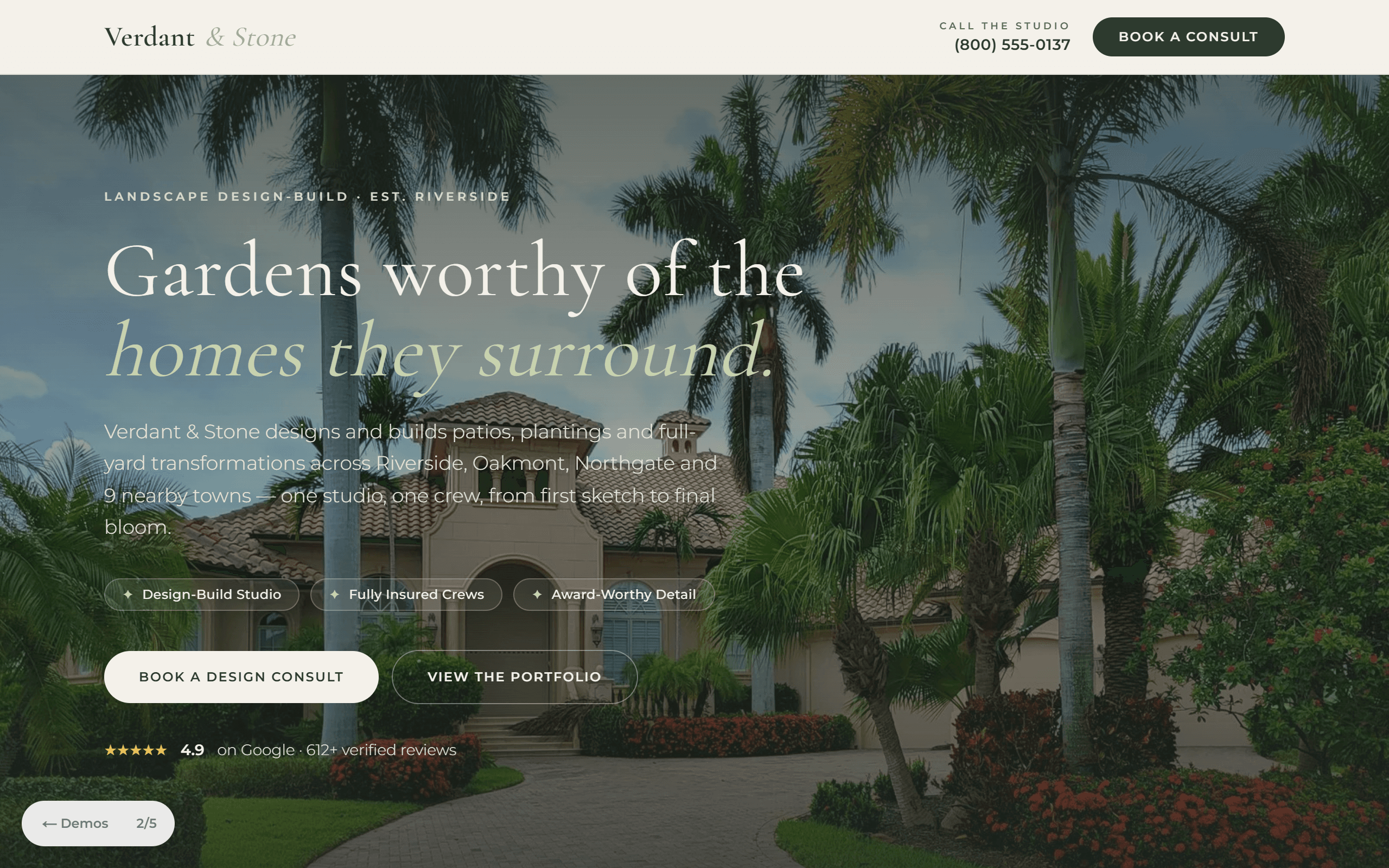 Landscaping website design by Praxium Labs