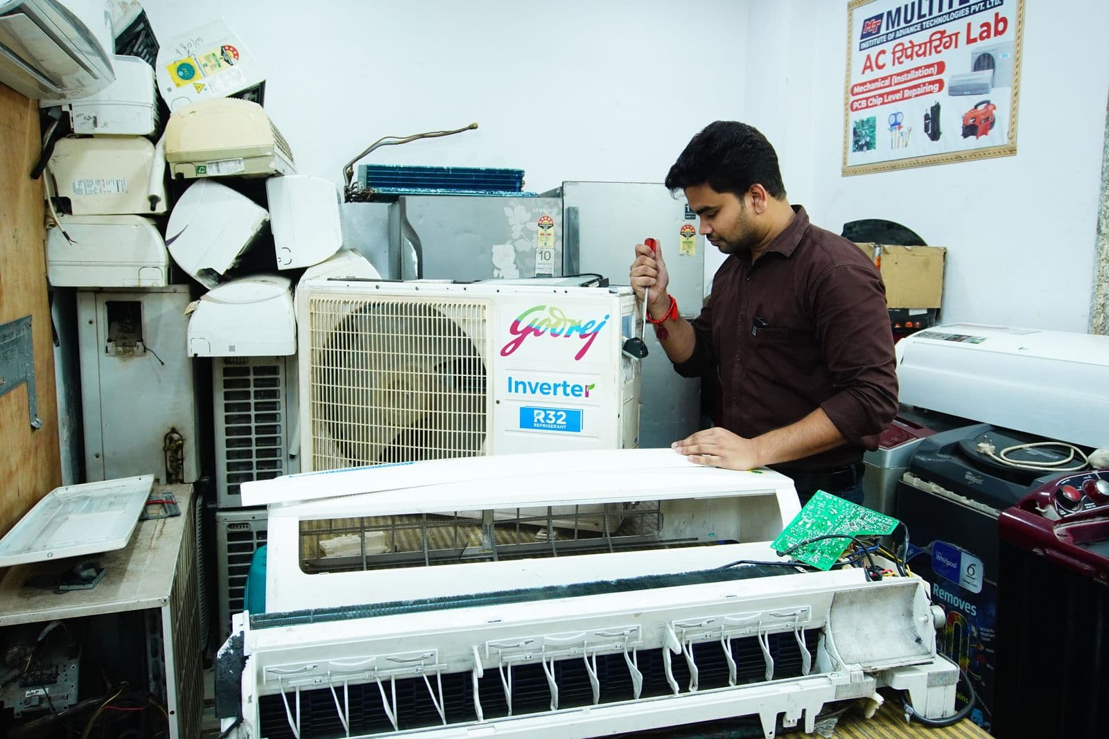 Indoor air handler service