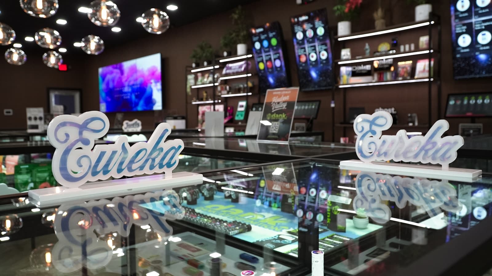 Inside the Nectar Labs shop, with the mixing bar and flavor wall